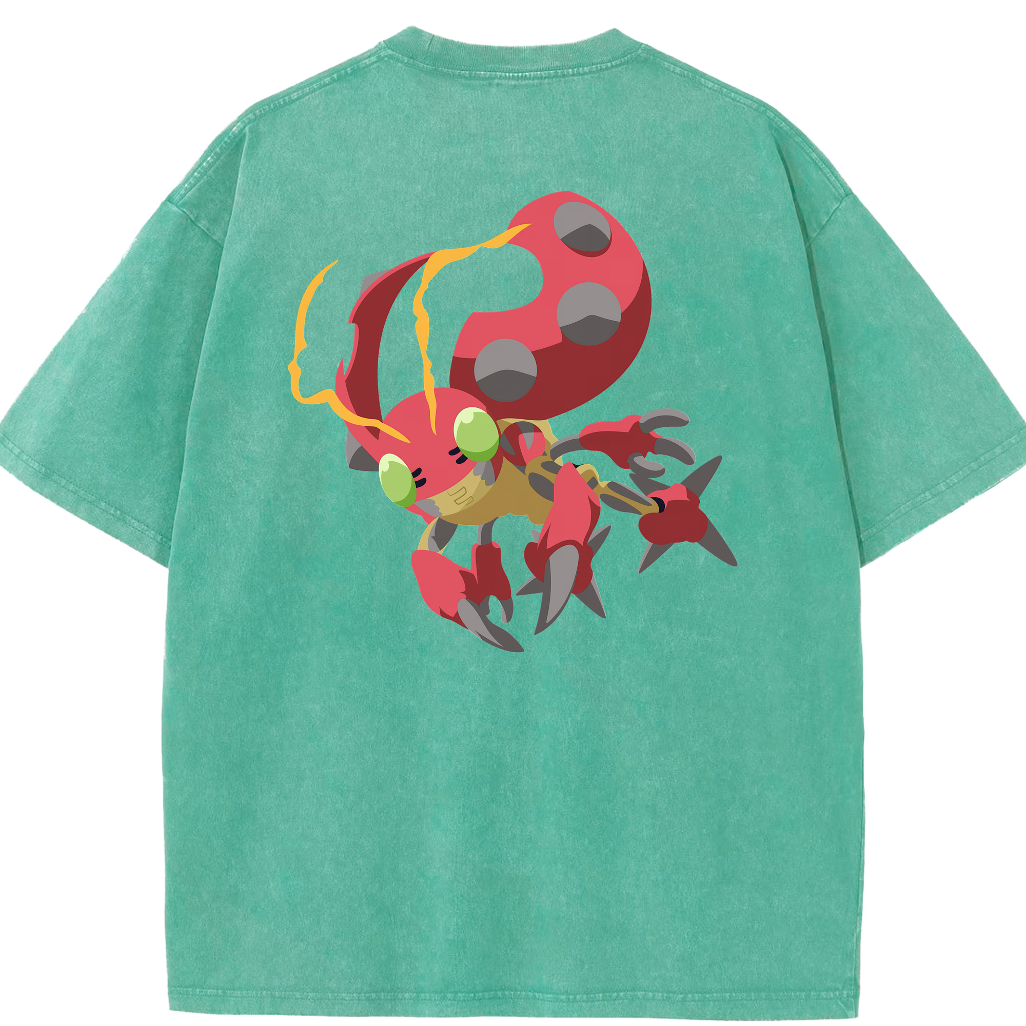 （画像用） Digimon デジタルモンスター/デジモン 綿100% ヴィンテージ風 半袖Tシャツ（背面プリント）